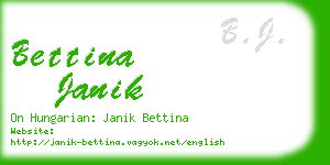 bettina janik business card